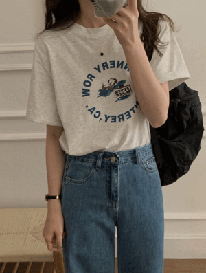 로우 나염 반팔 티셔츠 봄 여름 오버핏 래글런 기본 베이직 래터링 프린팅 루즈핏 오버핏 래터링 이지룩 여행룩 휴가룩 나들이룩